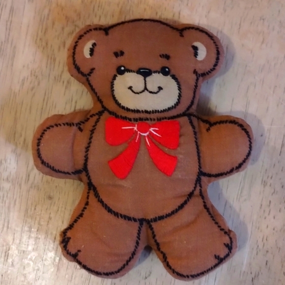 •Teddy Bear red bow hand made Plush Stuffed Animal doll - Picture 3 of 11